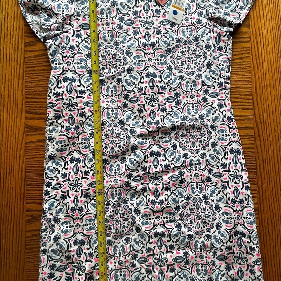 Vineyard Vines Seahorse Short Flutter Sleeve Dress Navy & Pink Size Small - Picture 5 of 11